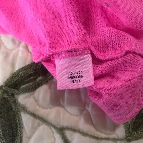 Victoria's Secret PINK L Front Tie Crop Tank Neon - Picture 13 of 13